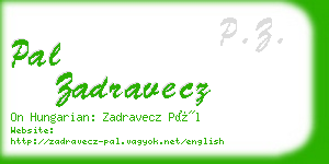 pal zadravecz business card